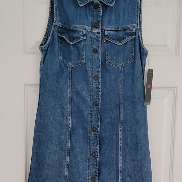 Levi's Dresses & Skirts - Levi's Blue Denim Sleeveless Dress